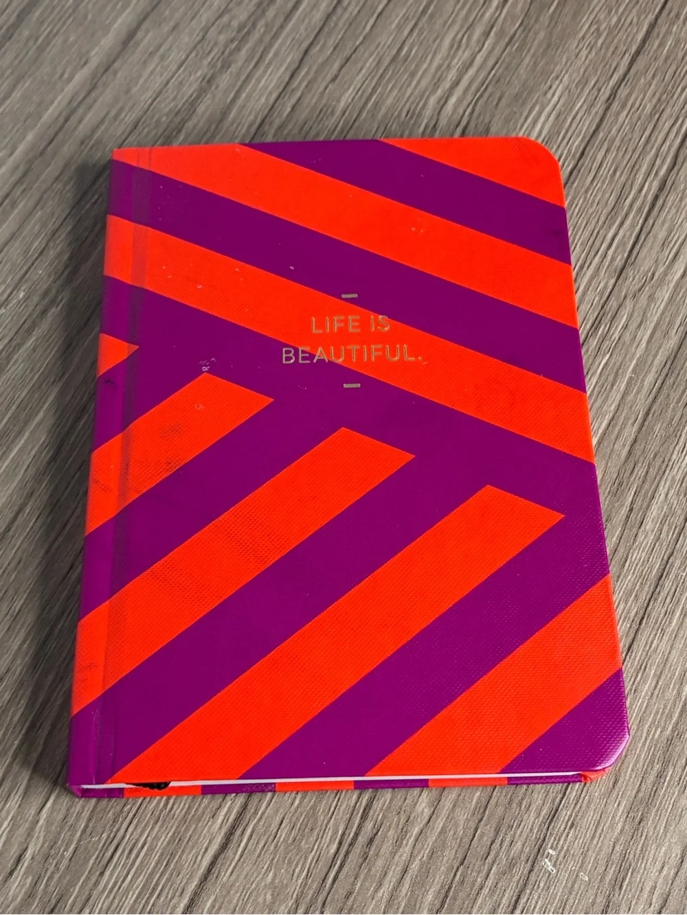 🐼 3/$25 Life Is Beautiful Purple & Orange Cover Notebook
